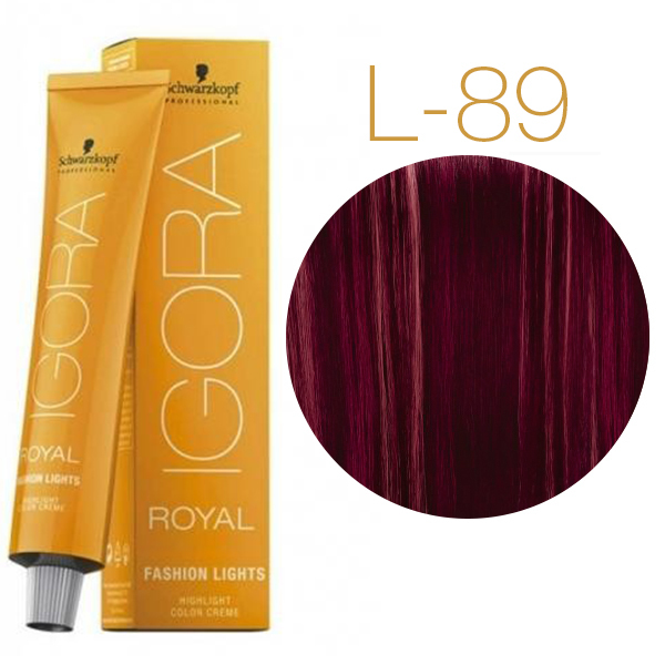 Краска schwarzkopf royal igora. Schwarzkopf Igora Royal l-89. Igora Royal Fashion Light l-89. Краска игора l-89. Игора краска для волос 7.65.